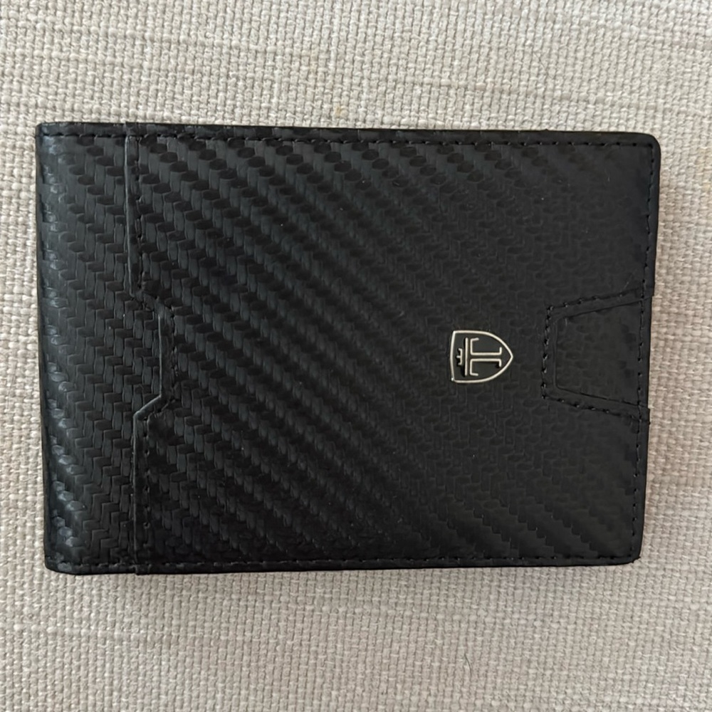 Mens Black Slim Wallet Metal RFID Blocking Wallet Card Case Money‎ Clip